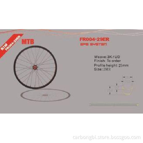 29er Monocoque Carbon Bike Wheelset , Novatec D711 hub Cli